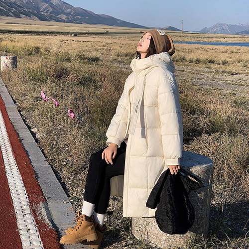 高档绒服羽女中长款过膝冬季PHE新款宽松显瘦加厚外暖保白鸭绒套