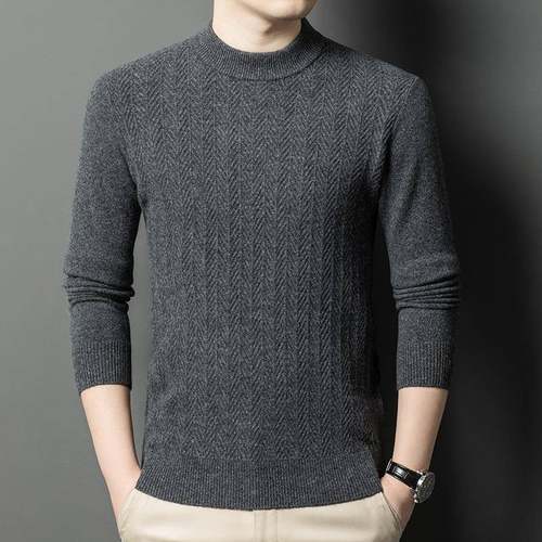 20针24冬男羊SD8896-Y绒衫加厚中年季男装休闲士圆领保暖毛衣织羊