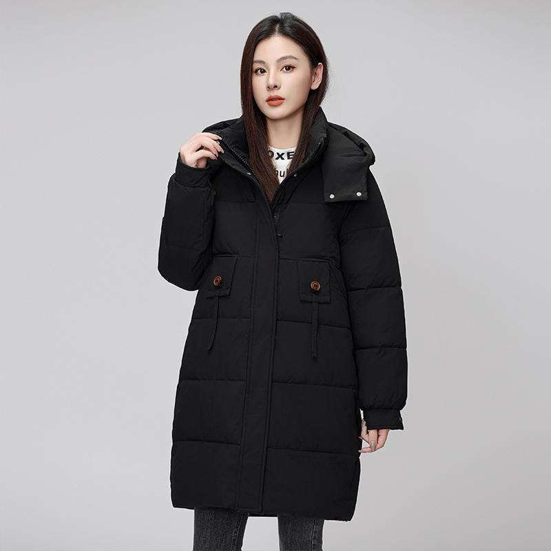 2025新款羽绒女冬季中长加厚可卸帽大款码韩版潮拆流699时服尚外