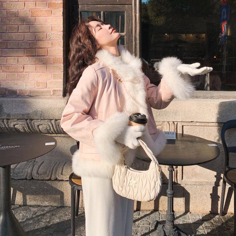 新90绒短羽绒服宽小款个子款松皮毛c062-277外套