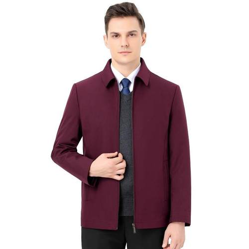 男袄士棉服翻领可卸内胆款棉加厚厚棉衣外套2135-J中年脱蚕丝棉夹