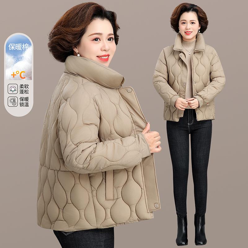 妈装绒棉服妈洋气2羽冬98778277025新款中老年女装棉衣秋冬季时尚