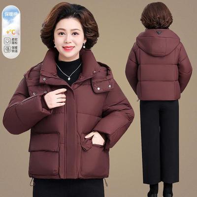 女士棉袄205冬季新中年短款暖棉衣妈2妈羽绒棉款服时24-78815尚洋