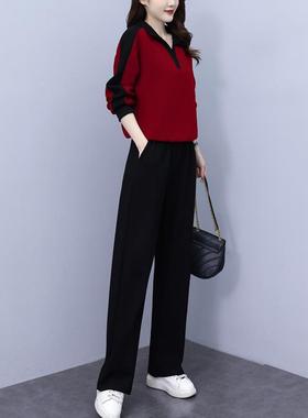 休闲运动套装减春女秋2025新款小个子妈妈春装衣龄ZLING860卫阔腿