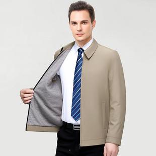 潮 爸品爸BOP装 秋新款 牌夹克外男高春档商务休闲中老年领导大套码
