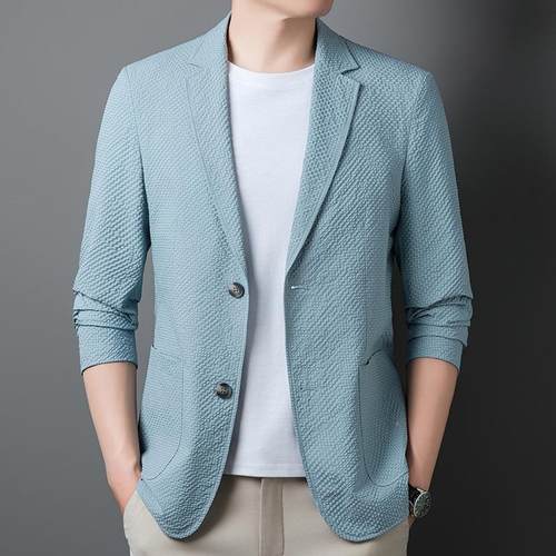 2025秋季端男装西单西尚中青年百搭薄款西服设高计感99126-PP纯色