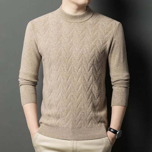 024冬季2男士绒羊衫加厚中年男装织休闲圆领保暖SD8891-Y毛衣针羊