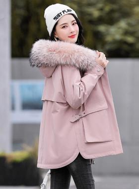 派克羽绒服女中长款小个子2ZHANG57124冬新款流时加尚0洋气白鸭行