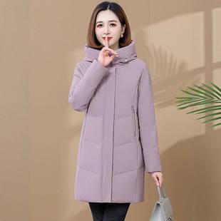 5正品撤柜中款长90鹅绒羽绒服白69-603女202冬新款加厚女洋气女士