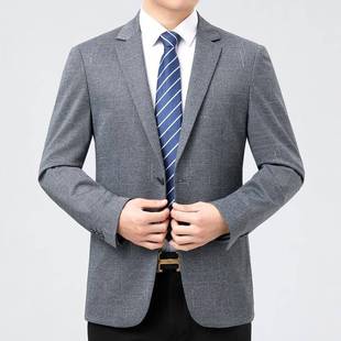 领羊春毛西装 装 M休闲西装 格西服外套中西年子2205 男免烫服 新款