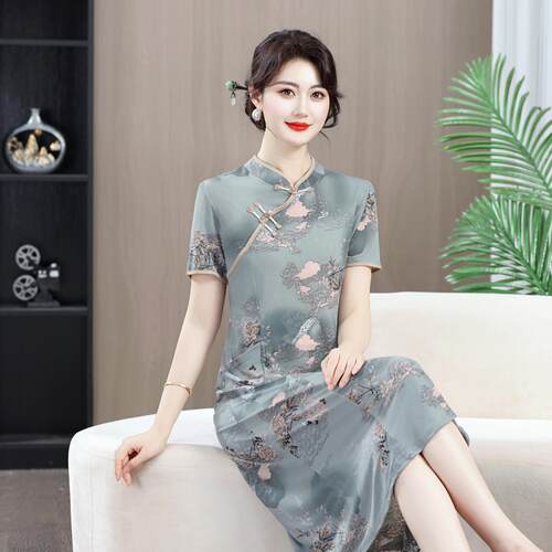 新式中国风改良旗款袍无袖连衣裙夏季女ZLE262Y新高级感气质修身