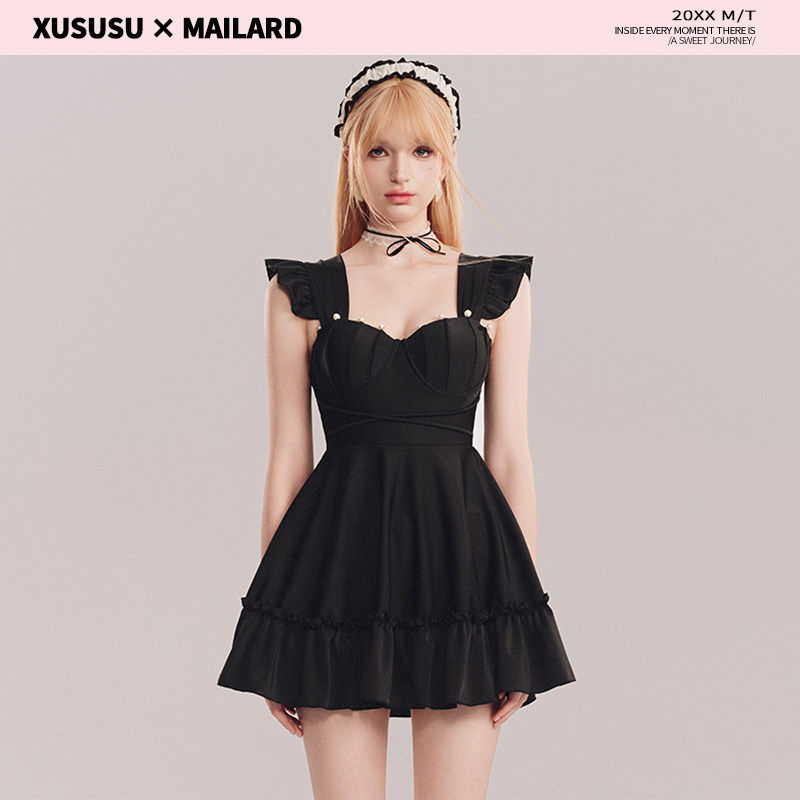 徐苏苏 纯欲风高级感2025新款微胖女孩遮肉显瘦保守温泉冬泳衣女