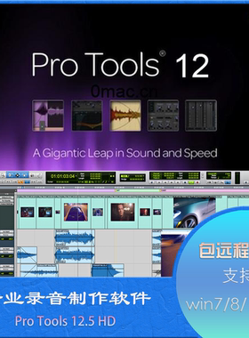 Protools 12.5中文版音频后期处理音乐制作录音编曲混音软件教程
