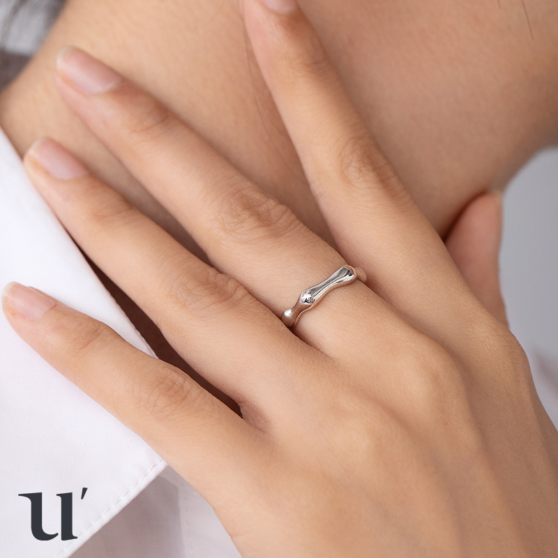 S925银高级感冷淡风开口戒指女