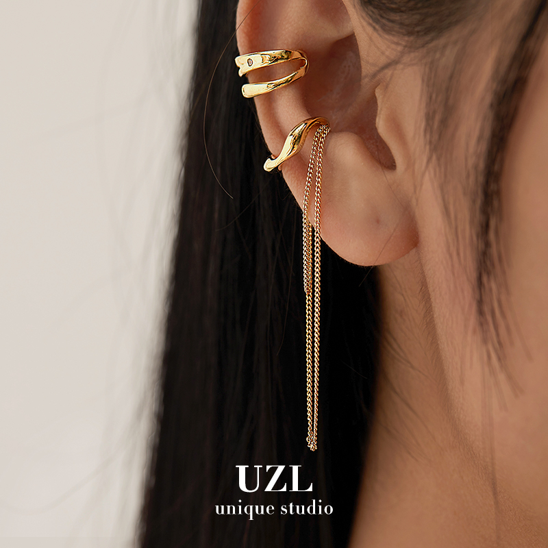 气质轻奢小众独特流苏耳骨夹女