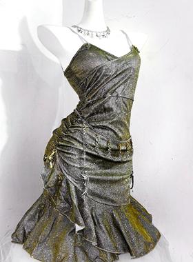 黄金海马传说*TDH原创金偏光祖玛色公主鱼尾连衣裙礼服裙子含神灯