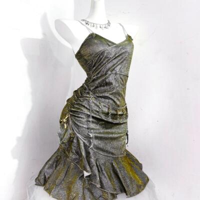 黄金海马传说*TDH原创金偏光祖玛色公主鱼尾连衣裙礼服裙子含神灯