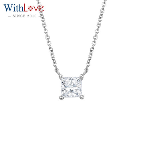 WithLove18k金方形钻石锁骨链