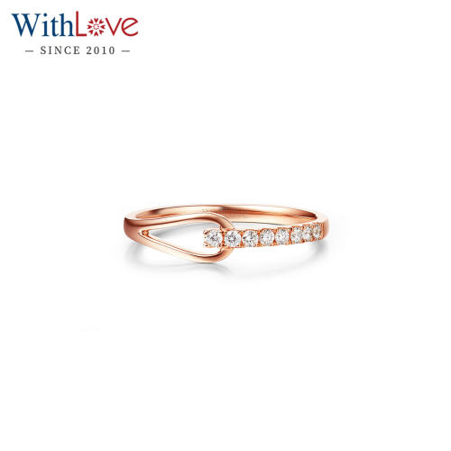 WithLove玫瑰18K金钻石戒指