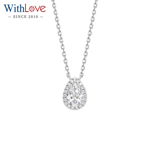 WithLove18K金水滴钻石项链