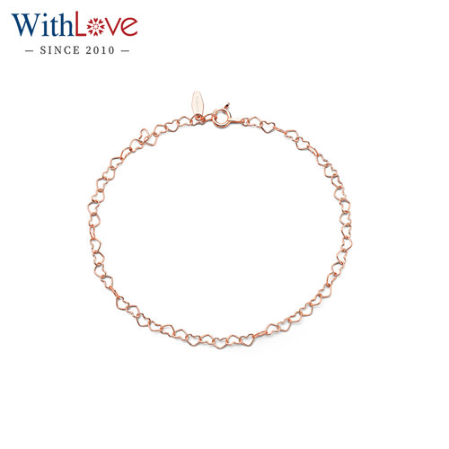 WithLove18K金心形可调节手链