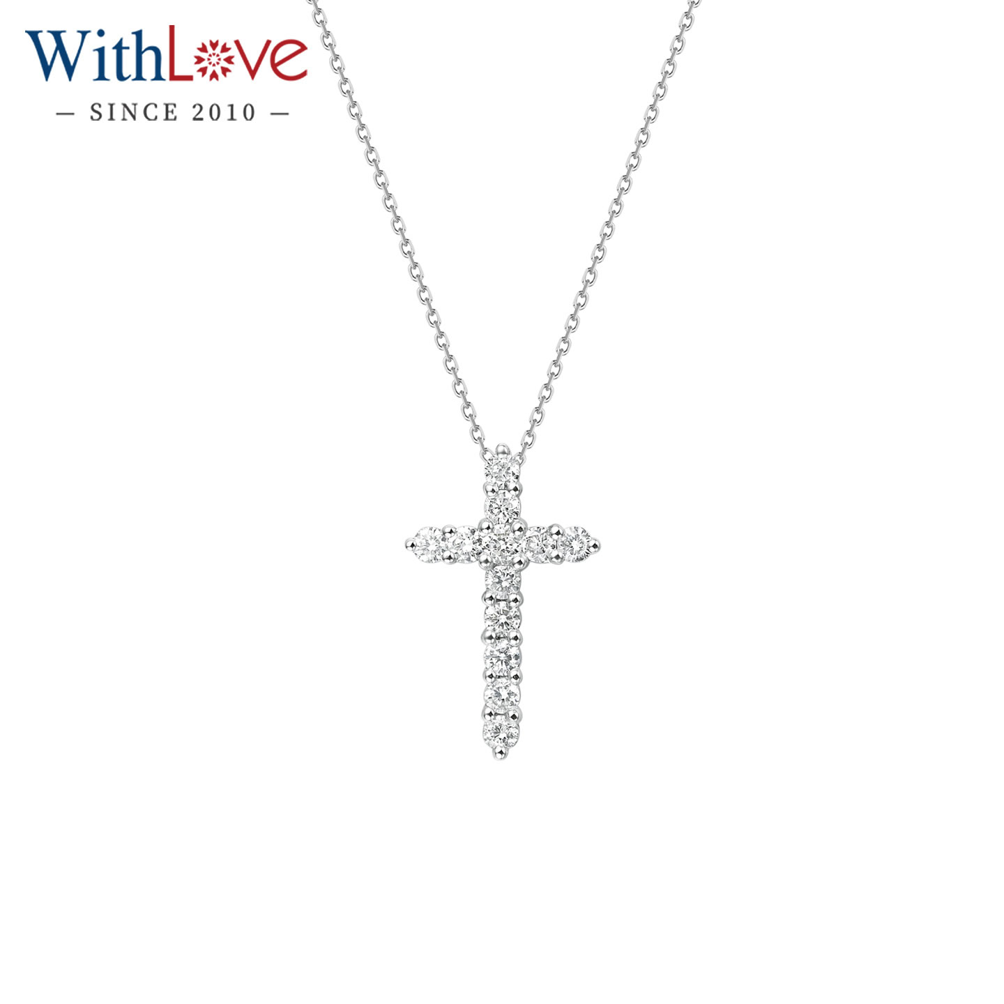 WithLove十字架钻石吊坠