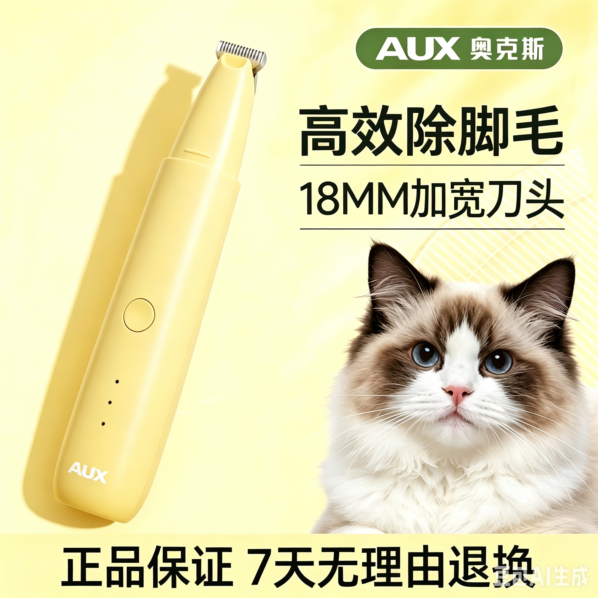 奥克斯猫狗电推子加宽刀头除脚毛