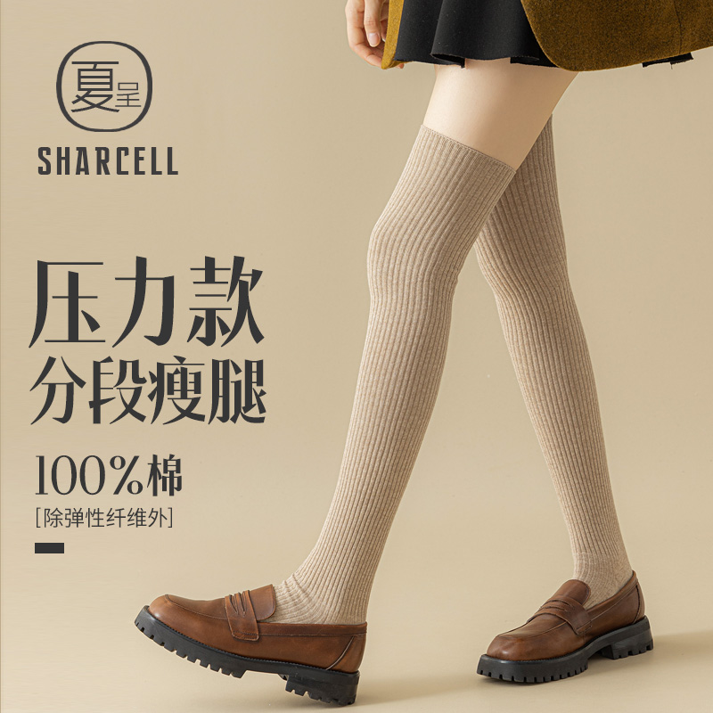 美拉德秋冬保暖过膝袜压力瘦腿