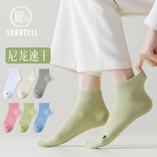 女士速干运动短袜透气吸汗