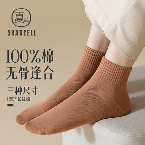 莫兰迪色短袜女纯棉防臭吸汗无骨