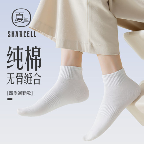 四季款女吸湿排汗短袜纯棉无骨