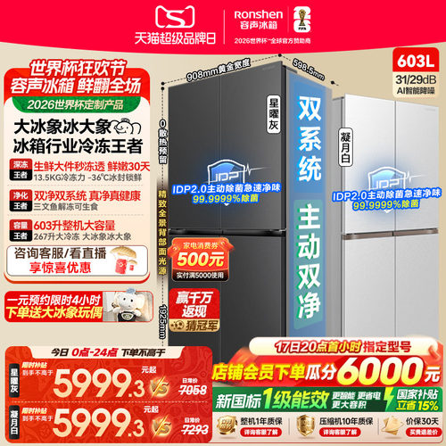 容声大冰象603冰箱行业冷冻王者