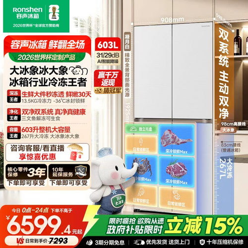 容声大冰象603冰箱行业冷冻王者