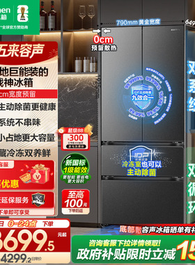 容声战神573L双系统超薄嵌入式冰箱家用无霜法式双开四门换新补贴