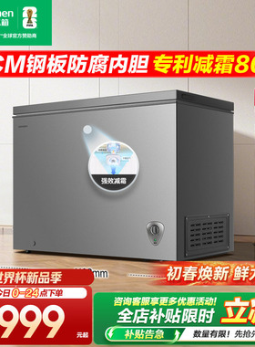 容声300L大容量减霜冰柜家用商用冷藏冷冻单温节能冷柜一级能效