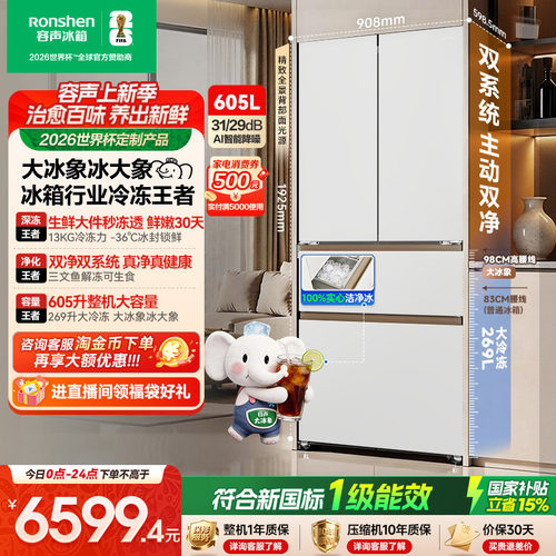 容声大冰象605冰箱行业冷冻王者