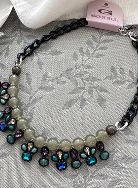 韩国进口AZNAVOUR/GRAIN de BEAUTE 简约时尚 百搭项链 毛衣链女