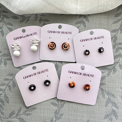 韩国AZNAVOUR/GRAIN de BEAUTE 百搭简约 基本款耳钉耳环耳饰