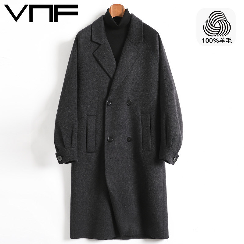 100%羊毛高端插肩袖大衣外套VNF