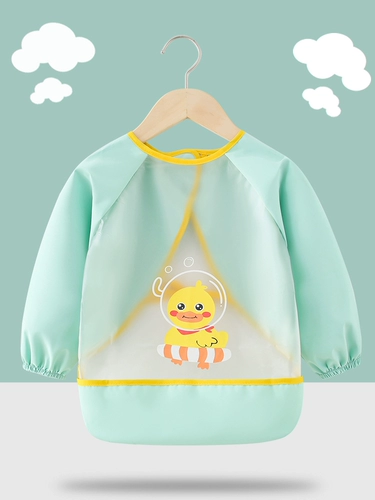 Детский водонепроницаемый слюнявчик, лонгслив, фартук для младенца для прикорма, анти-грязь, сзади на завязках