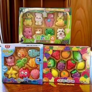 友芙水果型果汁棉花糖动物造型软糖海洋动物造型儿童创意礼物糖果