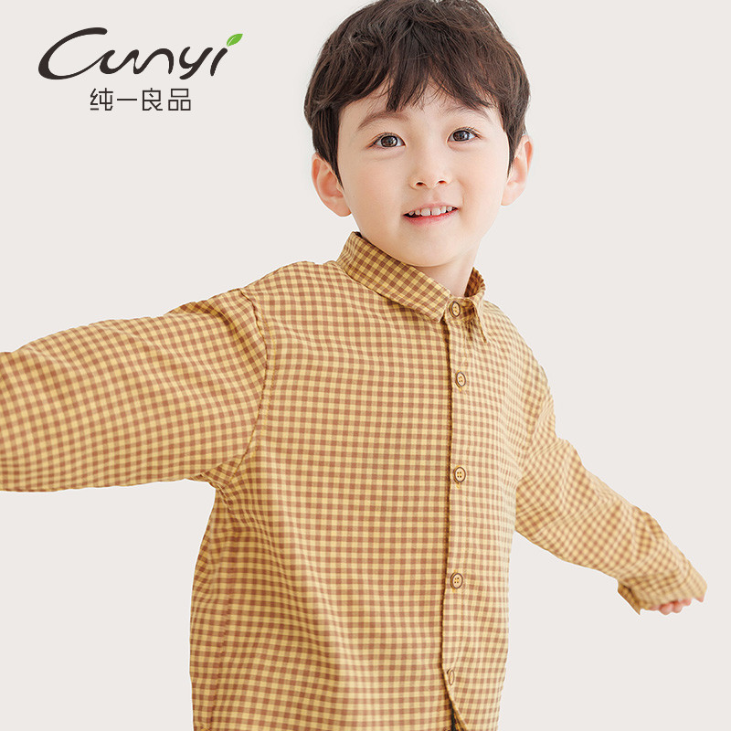 长袖衬衫童装纯一良品春秋