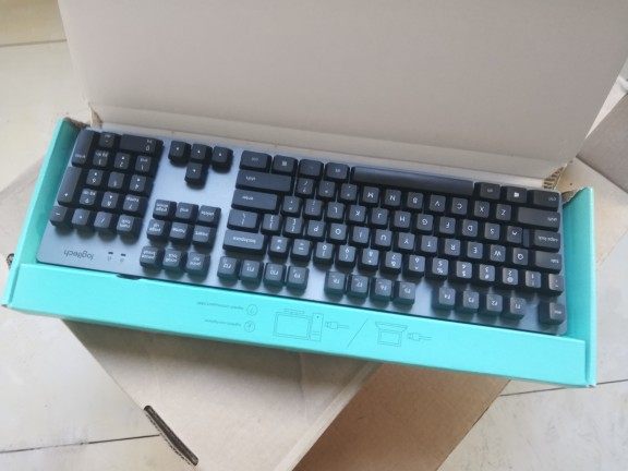 二手罗技机械键盘K840 型号Y-U0033 欧姆龙轴 无光 按键全部正常