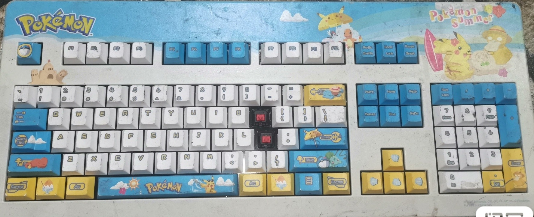 樱桃G80-3000/3494皮卡丘定制版机械键盘键帽，图片孤品