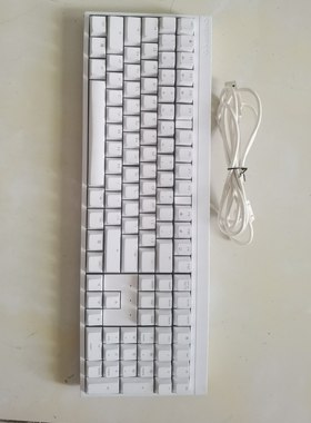 二手CHERRY MX2.0S G80-3820有线键盘白色 黑/红轴 无光 8成新