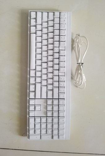 二手CHERRY MX2.0S G80-3820有线键盘白色 黑/红轴 无光 8成新