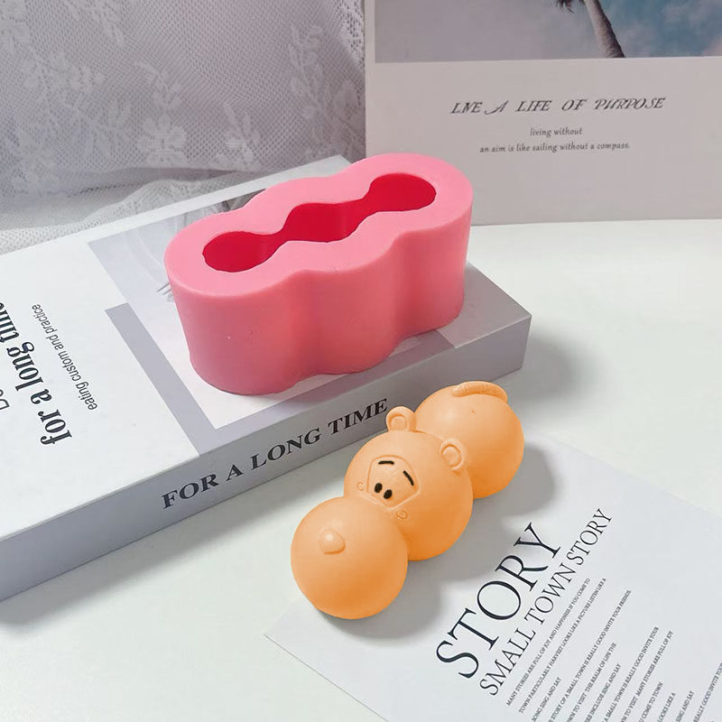 老虎模具硅胶巧克力卡通慕斯蛋糕翻糖生肖可爱糖葫芦虎造型立体模