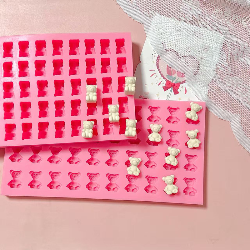 迷你50连小熊硅胶模具diy巧烘焙模具