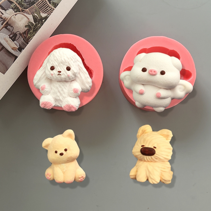 卡通小猪硅胶模具蛋糕装饰