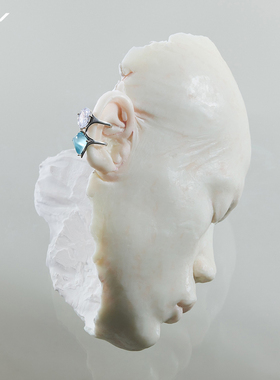 SINIU 凝视 双宝石耳骨夹/戒指 C002